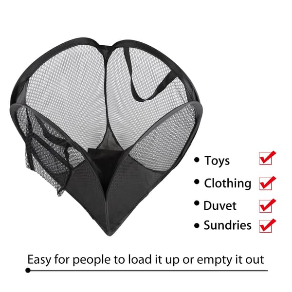 Solid Konstruksjon Pop-Up Kleskurv, Enkel Oppbevaring Lettvektig, Slitesterk Mesh Vaskekurv, Egnet For Kvinner, Mor, Småbarn, Barn