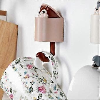 3-pack självhäftande djurkrokar för barn, handdukar och kläder