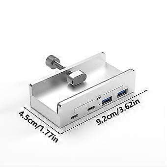 4 Portars USB 3.1 HUB med Strömförsörjning Splitter Adapter Clip Multi Splitter 10gbps Dataöverföring för Laptop