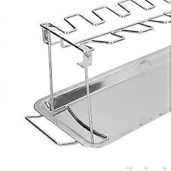 Kyllingevinge Benholder Rustfrit Stål Sammenklappelig BBQ Rack Bærbar Grillholder til Udendørs Brug