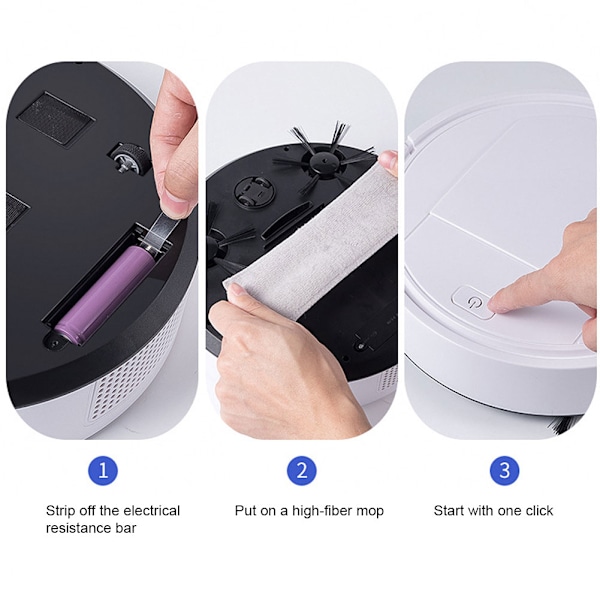 Intelligent Automatisk Golvdammsugare Soptunna Robot USB Laddningsbar Dammsugare