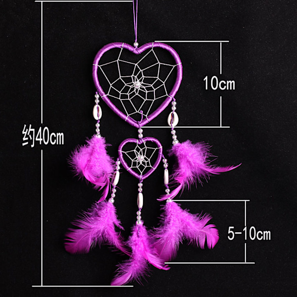 Handmade Dream Catcher Net Home Wall Decorative Hanging Graft Decor Gift (Pink)