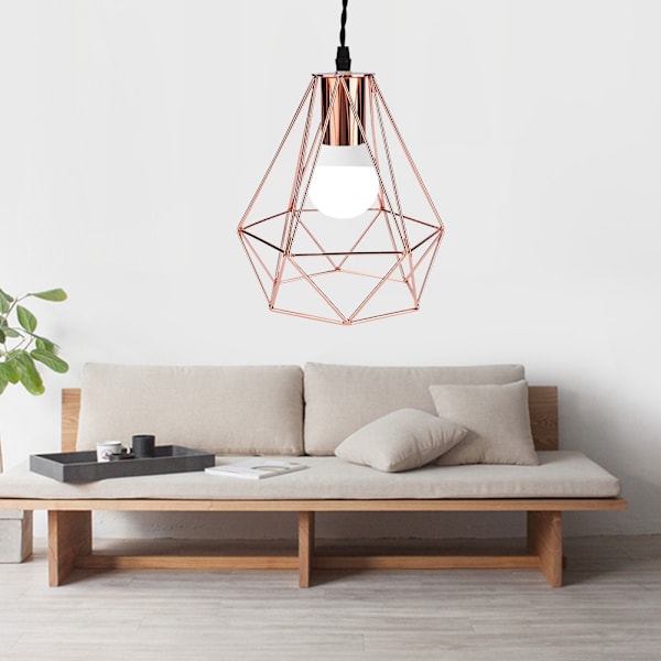 E27 Metall Modern Inomhus Hängande Taklampa Pendel Ihålig Lampa AC85-265V