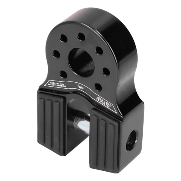 Flat Winch Shackle Mount 16000lb Last med Gummibeskyttelse i Aluminiumlegering Universal for UTV SUV Pickup Svart