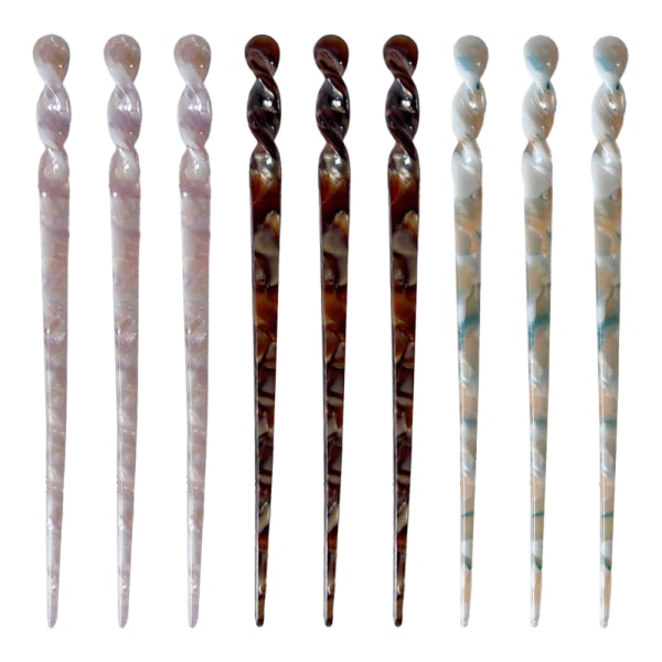 9kpl Hiuspuikot Asetaattiset hiuspuikot Vintage Sticks 6.9