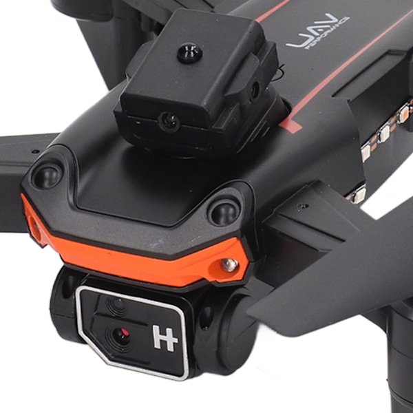 Kaukosäädöllä ohjattava drone, kaksi kameraa, ilmakameran kuvauslaite, taitettava nelikopteri drone, musta, yksi akku