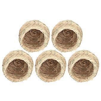 5 st/set 12 cm halm-simuleringsfågelhäckningsplatsdekoration papegojodlingshus
