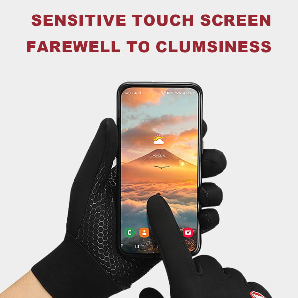 Vintersportshandske til mænd og kvinder, varme touchscreen-handsker med