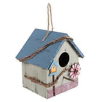 Hängande fågelholk i trä Papegojfoder Vild trädgård Gårdsdekoration Ornament