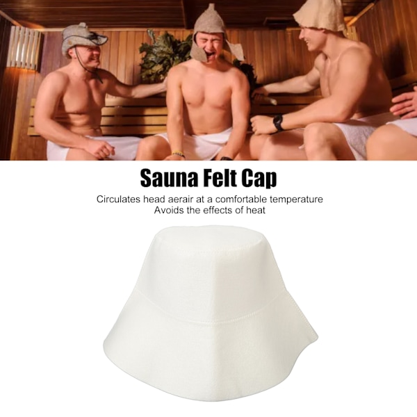 3-pack bastufilt hatt tjockare vattenabsorption säker bekväm bastuhatt för badtillbehör vit