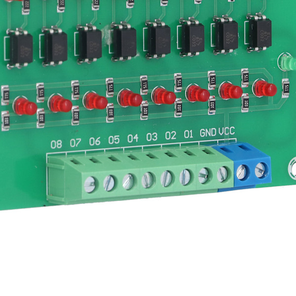 Optisk Isolasjonsmodul 24V til 5V 8-kanals Optocoupler PLC Signalomformerkort