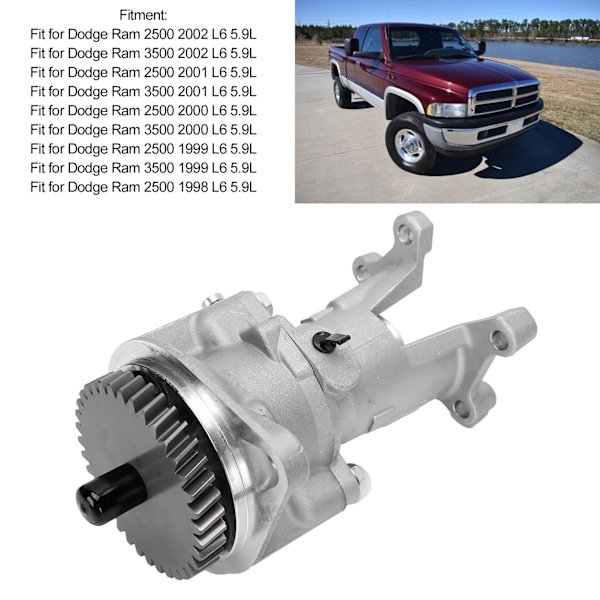 Mekanisk Vakuumpump Växelväxlad 904‑810 Passar Dodge Ram 2500/3500 1994‑2002