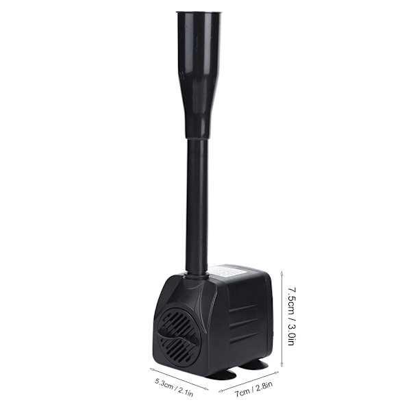 Plast 3 i 1 1000L/H 15W Akvarium Fisktank Nedsänkbar Pump med Ljus för Vattenträdgård Fontän Damm SM-068
