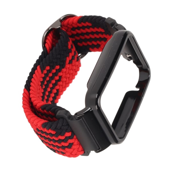 Venymä Nylon-punottu ranneke suojakotelolla Mi Band 7 Pro:lle - Punainen ja musta kotelo