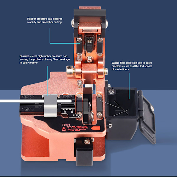 Fiberoptisk Kløver Automatisk Verktøyretur Høy Nøyaktighet Pigtail Lærkabel Bar Fiber Cutter