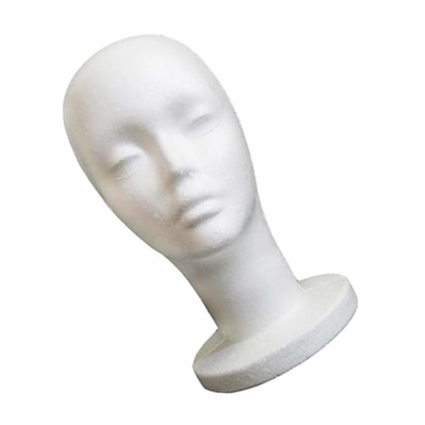 Styroporkopf Kvinnlig Mannekänghuvud, Vit Styrofoam, Perfekt För Peruker, Hattar & Kepsar, Enkel Hantering Och Förvaring, Mångsidigt Stylinghjälpmedel, 11 Tum