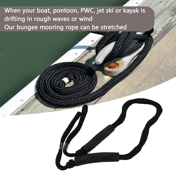 5ft Bungee Dock Line Docking Mooring Rope Nylon Tillbehör för Båt Pontong PWC Jetski Kajak