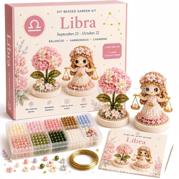12 stjärntecken DIY pärlträdgårdskit - Vågen (DIY pysselkit) Libra