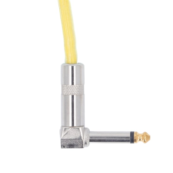 2 st 30 cm Gitarr Jumper 1/4 tums kontakt Gitarr Effektpedal Kabel Ren Koppar Musikinstrumentkablar Gul