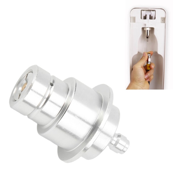CO2-adapter i aluminiumlegering 0,3 tum snabbkoppling slitstark hög hårdhet sodamaskinanslutning silver