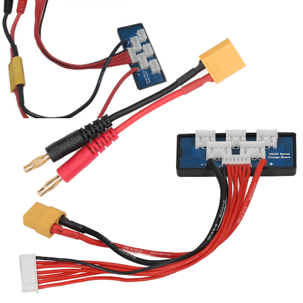 Parallell Ladingsplate XT60 Banana 2S 3S Batteri Balanseringslader Utvidelsesadapter