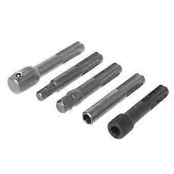 5 stk. SDS Plus 1/4 Hex Socket Driver Hammer Boremaskine Bit Chuck Adapter Bar Kit Sæt Multi