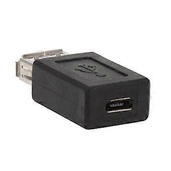 USB A Hun til Micro USB Hun Adapter USB 2.0 A Hun til Micro USB B 5-Pin Hun Stik Konvertere Stik Sort