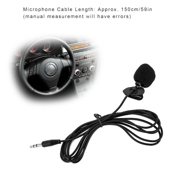 Mikrofonadapter Hjelpe lydkabel Bluetooth 5.0 150cm Lengde Erstatning for Mazda 2/ 3/ 5/ 6