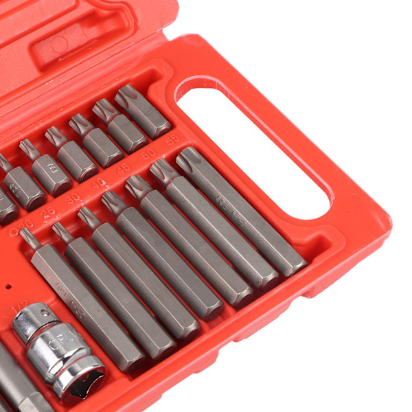 Spline Tip Bit Socket Set Master Tip Bit Socket Set med Plastik Opbevaringsboks til S2 Auto Reparation