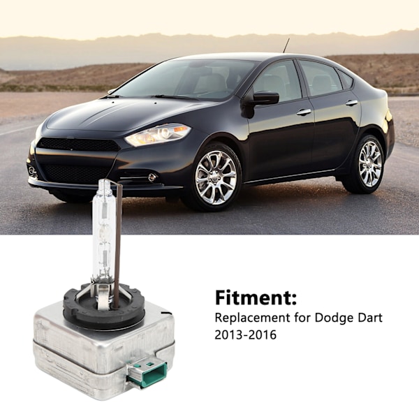 2 Set Xenon HID-ballast med 2 Glödlampor 68189409AA Lampkontrollmodul Ersättning för Dodge Dart 2013‑2016