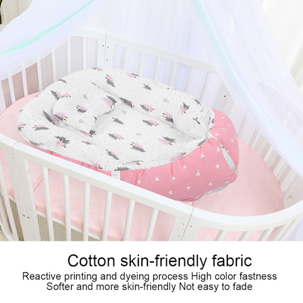 Baby Lounger Bärbar Vikbar Baby Nest Säng Sovande Mjuk Nyfödd Säng Vagga Madrass (#1 50*85)