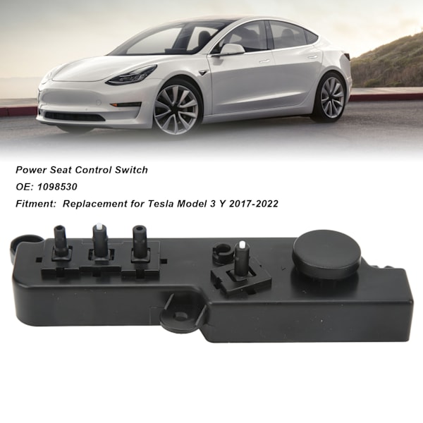 Forreste Højre Strømsædes Justeringskontakt Kontrol Høj Følsomhed Udskiftning til Tesla Model 3 Y 2017‑2022