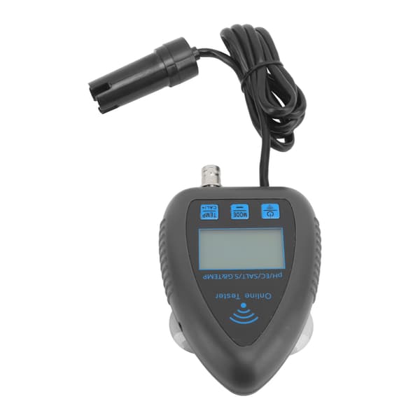 Smart Vannkvalitetsmåler med Fjernovervåking, Digital Testing i Sanntid for PH EC Salt SG Temp, 5-i-1 Testing, WiFi-Funksjon for