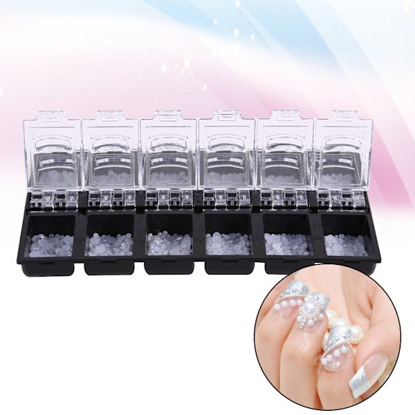Nageldekoration Hantverk Manikyr Tips UV Gel Akryl Design 3D Flatback Resin Pärla Tillbehör