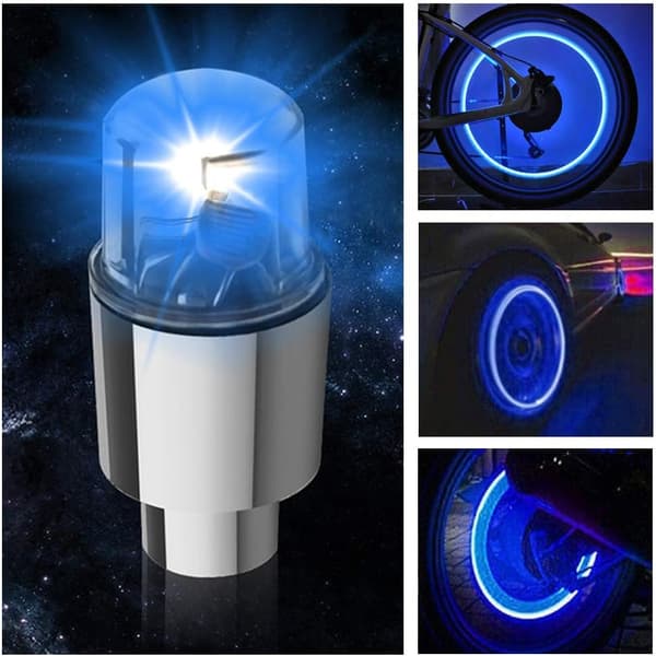 12 STK LED Hjullys Blitslys Dekkventilhette Lampe for Bil