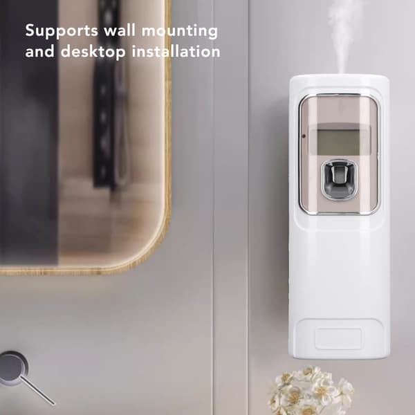 Aroma Spray Automatisk Timer Doft Spridare LCD Display Programmerbar Aerosol Spray Justerbar Intervalltid Väggmonterad Installation