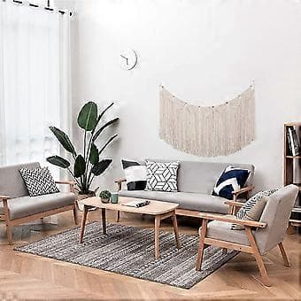 Stor macramé väggbonad vävd väggmatta, 69*95 cm, handgjord