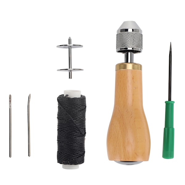 Sy-nålssats med halkfritt handtag DIY Läder Tyg Hantverk Syverktyg