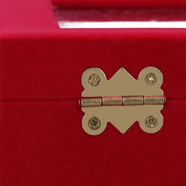 2 st Sammet Smyckeskrin 24 Fack Smyckesring Displaybox med Transparent Lock för Örhängen Ringar Armband Broscher