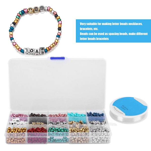 DIY Håndverk Perler Elastisk Trådsett Armbånd Halskjeder Håndverk Smykkeproduksjon Forbruksvarer