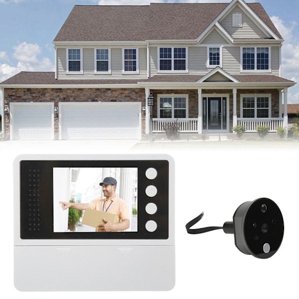 Digital Door Peephole Viewer Video Doorbell Camera 4 Ringtones Night Vision 2 Way Intercom for Homes Apartment Office