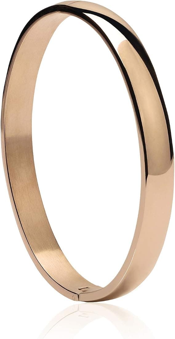 Damearmbånd 6MM Rustfrit Stål Armbånd Oval Poleret Finish
