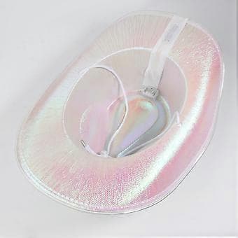 Led Pære Skygge Dame Herre Cowboy Hat til Vinter Efterår Elegant Dame Julefrokost Jazz Hat Justerbar Sort