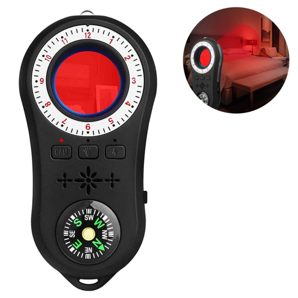 Anti-Spy Detector Mini Camera Detector Audio Bug Spy Finder kompassivalolla GPS-signaalin skannerilaitteen signaalinseurantalaite elektroniikkaan