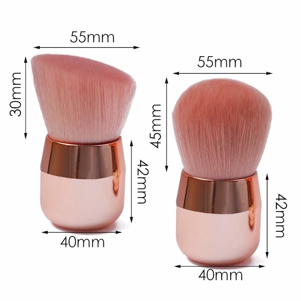 Svampformad Design, Gradient Rosa Dammvippa För Multifunktionellt Sminkverktyg Som Fungerar Som En Mjuk Kabukiborste Och Kosmetisk Dammuppsamlare, Komplett Med