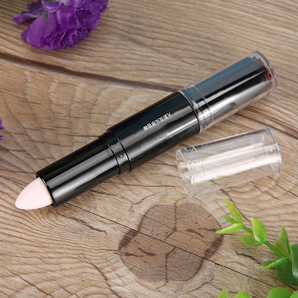 3.4g*2 Dubbelsidig 3D Bronzer Stick Highlighter Ansiktsmakeup Concealer Pen Konturpenna