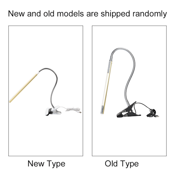 Bärbar USB LED-klämma bordslampa Justerbar skrivbordslampa för tatuering/manikyr/smink Champagne Gold