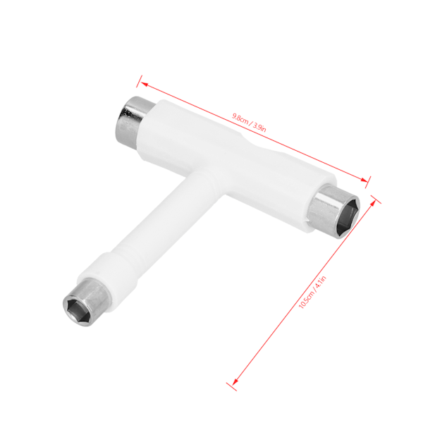 Luistinten työkalu Monitoiminen Kannettava Luistinten T-tyyppinen kuusiokoloavainsarja Kiinnikkeet Tarvikkeet Valkoinen
