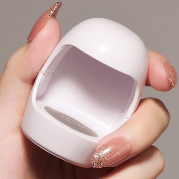 Söt UV LED Nagellampa i Äggskalsform för Hemma och Resor, Bärbar USB Mini Nagel Torkare Härdningslampa