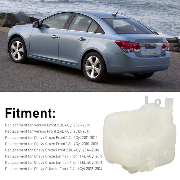 Kjølemiddel Overløpsbeholder 13256823 Sterk Tetting Radiator Reservoar Flaske Erstatning For Verano Front 2.0L 4Cyl